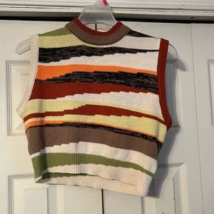 Cropped sweater vest